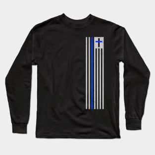 Blue Line Distressed Apparel Long Sleeve T-Shirt